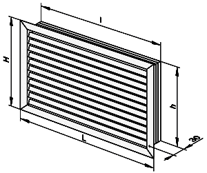 Вентилационна решетка VENTS NHN размери