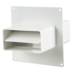 Vents 8581 - Конектор с клапа за плосък въздуховод 60х204 с декоративна рамка за стена.