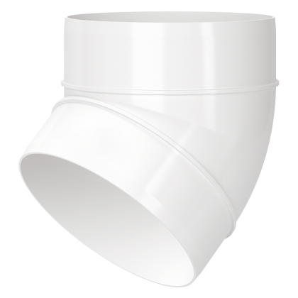 VENTS 323-45 (коляно) - Ъгъл на  45° за кръгли въздуховоди 