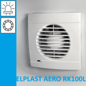 ELPLAST Aero RK100L - Битов вентилатор за баня с двикатели на лагери и индикация